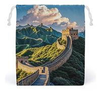 RKJVB The Great Wall Sacs à cordon de serrage anti-poussière en toile respirante réutilisable pour fête, mariage, cadeau de Noël, Style :, 10.2 x 8.3 inches