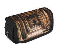 RKJVB Trousse à crayons Angkor Thom - Grande capacité - Double fermeture éclair - 2 compartiments - Portable - Multifonctionnel - Organiseur de bureau, Style :, Taille unique