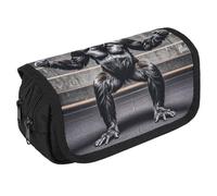 RKJVB Trousse à crayons avec motif gorilles dans la salle de sport - Grande capacité - Double fermeture éclair - 2 compartiments - Portable - Multifonctionnel - Organiseur de bureau, Style :, Taille