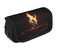 RKJVB Trousse à crayons flammes rouges brûlantes - Grande capacité - Double fermeture éclair - Sac de rangement 2 compartiments - Portable - Multifonctionnel - Organiseur de bureau, Style :, Taille