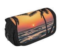 RKJVB Trousse à crayons Sunrise of on The Sea - Grande capacité - Double fermeture éclair - 2 compartiments - Portable - Multifonctionnel - Organiseur de bureau, Style :, Taille unique