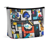 RKJVB Trousse de maquillage Street Art pour femme - Portable - Étanche - Grande pochette de maquillage - Esthétique - Pour le travail - Style - Taille unique, Style :, Taille unique