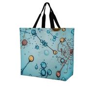 Rkklvbns Abstraction Biologie Chimie Sac fourre-tout pour femme Sac fourre-tout Sac à bandoulière Sacs d'épicerie Portable Sac à main de rangement léger et durable pour le travail Voyage Sac