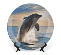 Rkklvbns Assiettes décoratives drôles en porcelaine anglaise avec support de présentation - 25,4 cm - Pour la maison et le bureau - Décoration murale