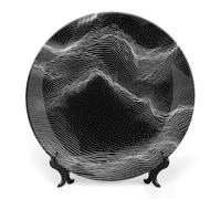 Rkklvbns Assiettes décoratives en porcelaine anglaise avec support de présentation pour décoration murale de 17,8 cm