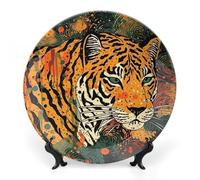 Rkklvbns Assiettes décoratives en porcelaine anglaise de 15,2 cm avec support de présentation, assiettes à dessert pour décoration murale de maison et de bureau