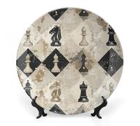Rkklvbns Assiettes décoratives en porcelaine anglaise de 15,2 cm avec support de présentation, assiettes à dessert pour décoration murale de maison ou de bureau