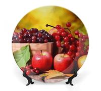 Rkklvbns Assiettes décoratives en porcelaine anglaise de 17,8 cm avec support de présentation, assiettes à dessert pour la maison et le bureau