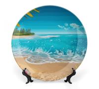 Rkklvbns Assiettes décoratives en porcelaine anglaise de 20,3 cm avec support de présentation, assiettes à dessert pour décoration murale de maison ou de bureau