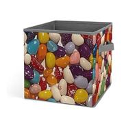 Rkklvbns Bacs de rangement assortis en forme de gelée, panier de rangement pliable avec poignées, grand panier de rangement en tissu pour vêtements, livres, couvertures, jouets