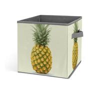 Rkklvbns Bacs de rangement pliables en forme d'ananas frais avec poignées, grand panier de rangement en tissu pour vêtements, livres, couvertures, jouets