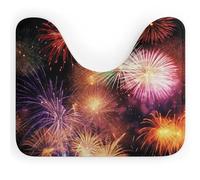 Rkklvbns Beau tapis de toilette en forme de U antidérapant doux et absorbant pour lavabo, baignoire, douche et toilettes, 50,8 x 40,6 cm