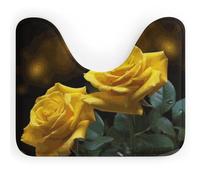 Rkklvbns Beau tapis de toilette en forme de U antidérapant doux et absorbant pour lavabo, baignoire, douche et toilettes, 50,8 x 40,6 cm