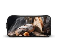 Rkklvbns Bread in Bakery Grande trousse à crayons portable avec fermeture éclair Organiseur de papeterie Rangement simple Esthétique Papeterie pour bureau, université, adulte