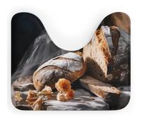 Rkklvbns Bread in Bakery Tapis de bain antidérapant en forme de U pour lavabo, baignoire, douche et toilettes, 50,8 x 40,6 cm