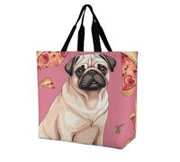 Rkklvbns Carlin Pizza Sac fourre-tout pour femme Sac fourre-tout Sac à bandoulière Sac à main de rangement portable léger et durable pour le travail Voyage Sac décontracté
