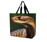 Rkklvbns Cobra Snake Sac fourre-tout pour femme Sac à bandoulière Sac de courses portable Sac de rangement léger et durable pour le travail, les voyages