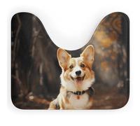 Rkklvbns Corgi Tapis de toilette en forme de U antidérapant doux et absorbant pour lavabo, baignoire, douche et toilettes, 50,8 x 40,6 cm