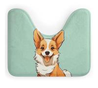 Rkklvbns Corgi Tapis de toilette en forme de U antidérapant et absorbant pour lavabo, baignoire, douche et toilettes, 50,8 x 40,6 cm