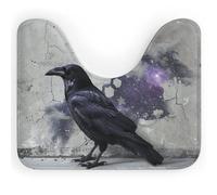 Rkklvbns Crow on the Ground Tapis de toilette en forme de U antidérapant doux et absorbant pour lavabo, baignoire, douche et toilettes, 50,8 x 40,6 cm