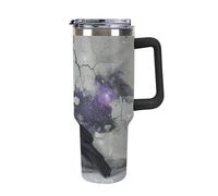 Rkklvbns Crow on the Ground - Tasse à café de voyage de 1200 ml avec poignée et couvercle à paille, étanche, grande capacité, garde au froid ou au chaud, pour salle de sport, voyage, sport