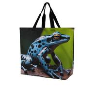 Rkklvbns Dart Frog Sac fourre-tout pour femme Bleu Sac fourre-tout Sac à bandoulière Sac à main de rangement portable léger et durable pour le travail, les voyages