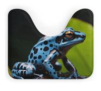 Rkklvbns Dart Frog - Tapis de toilette en forme de U antidérapant et doux et absorbant pour lavabo, baignoire, douche et toilettes, bleu grenouille, 50,8 x 40,6 cm