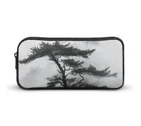 Rkklvbns Foggy Mountain - Grande trousse à crayons portable avec fermeture éclair - Rangement simple - Papeterie esthétique pour bureau, université, adulte