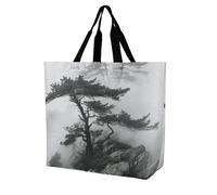 Rkklvbns Foggy Mountain Sac fourre-tout à bandoulière pour femme Sac fourre-tout Sac à main de rangement portable léger et durable pour le travail, les voyages