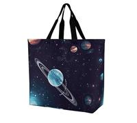 Rkklvbns Galaxy Decor Sac fourre-tout à bandoulière pour femme Sac à main de rangement portable léger et durable pour le travail, les voyages