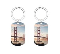Rkklvbns Golden Gate Bridge Porte-clés en métal pour femme - Joli porte-clés élégant pour porte-clés et utilisation quotidienne - Accessoire durable et polyvalent