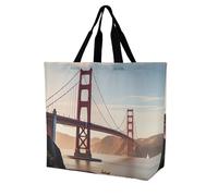 Rkklvbns Golden Gate Bridge Sac fourre-tout pour femme Sac fourre-tout Sac à bandoulière Sac à main de rangement portable léger et durable pour le travail Voyage Sac décontracté