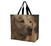Rkklvbns Golden Retriever Sac fourre-tout pour femme Sac à bandoulière Sac à main de rangement portable léger et durable pour le travail, les voyages