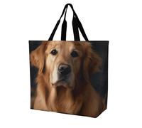 Rkklvbns Golden Retriever Sac fourre-tout pour femme Sac à bandoulière Sac à main de rangement portable léger et durable pour le travail, les voyages