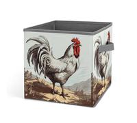 Rkklvbns Grand panier de rangement pliable avec poignées en tissu pour ranger livres, couvertures, jouets