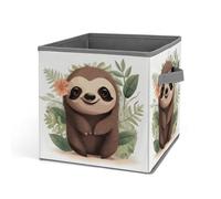 Rkklvbns Grand panier de rangement pliable en tissu avec poignées pour ranger livres, couvertures, jouets