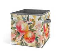 Rkklvbns Grand panier de rangement pliable en tissu coloré avec poignées, pour organiser des livres, des couvertures, des jouets