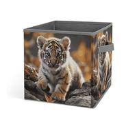 Rkklvbns Grands bacs de rangement pliables en tissu avec poignées, pour organiser livres, couvertures, jouets