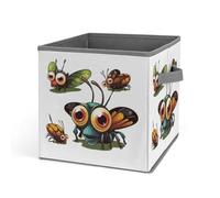 Rkklvbns Grands bacs de rangement pliables en tissu avec poignées, pour ranger livres, couvertures, jouets