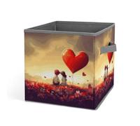 Rkklvbns Grands bacs de rangement pliables en tissu avec poignées, pour ranger livres, couvertures, jouets