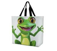 Rkklvbns Green Frog Sac fourre-tout pour femme Sac fourre-tout Sac à bandoulière Sac à main de rangement portable léger et durable pour le travail, les voyages