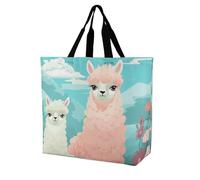 Rkklvbns Joli sac fourre-tout en alpaga pour femme - Sac à bandoulière - Sac de rangement portable léger et durable pour le travail, les voyages