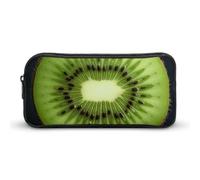 Rkklvbns Kiwi Slice Grande trousse à crayons portable avec fermeture éclair Organiseur de papeterie Rangement simple Esthétique Papeterie pour le bureau, l'université et les adultes