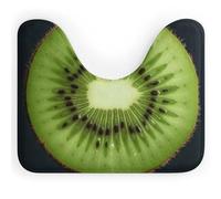 Rkklvbns Kiwi Slice Tapis de bain antidérapant en forme de U pour lavabo, baignoire, douche et toilettes, 50,8 x 40,6 cm
