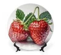 Rkklvbns Lot de 2 assiettes décoratives en porcelaine anglaise avec support de présentation - 20,3 cm - Pour décoration murale de la maison et du bureau