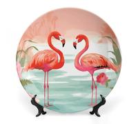 Rkklvbns Lot de 2 assiettes décoratives en porcelaine anglaise avec support de présentation pour la maison, le bureau, la décoration murale de 25,4 cm