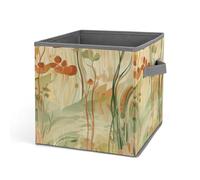 Rkklvbns Orange Line - Grand panier de rangement pliable avec poignées, pour vêtements, livres, couvertures, jouets