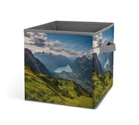 Rkklvbns Paniers de rangement pliables avec poignées, grand panier de rangement en tissu pour vêtements, livres, couvertures, jouets
