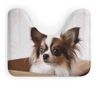 Rkklvbns Papillon in The Box Tapis de toilette en forme de U antidérapant doux et absorbant pour lavabo, baignoire, douche et toilettes, 50,8 x 40,6 cm