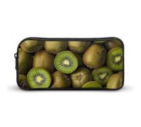 Rkklvbns Pile of Kiwis Grande trousse à crayons portable avec fermeture éclair Organiseur de papeterie Rangement simple Esthétique Papeterie pour bureau, université, adulte